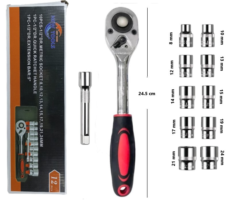 Juego llave tubo x 12 pzs